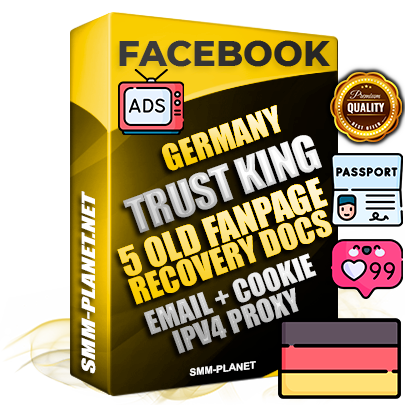 SUPER TRUST KING German Facebook Ad Accounts - Added 5 aged Facebook Fan Pages