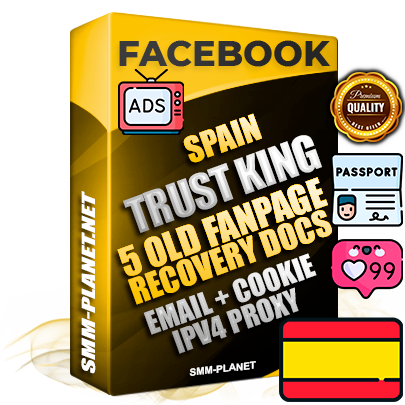 SUPER TRUST KING Spanish Facebook Ad Accounts - Added 5 aged Facebook Fan Pages