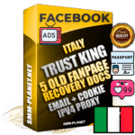 SUPER TRUST KING Italian Facebook Ad Accounts - Added 5 aged Facebook Fan Pages