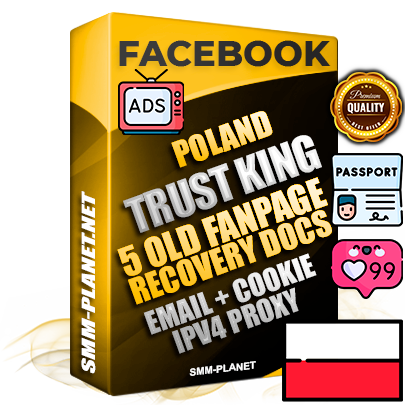 SUPER TRUST KING Polish Facebook Ad Accounts - Added 5 aged Facebook Fan Pages