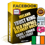 SUPER TRUST KING Irish Facebook Ad Accounts - Added 5 aged Facebook Fan Pages