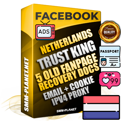 SUPER TRUST KING Dutch Facebook Ad Accounts - Added 5 aged Facebook Fan Pages