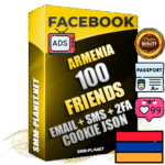 Elite Armenian PREMIUM Handcrafted Facebook Accounts - 100 Authentic Live Friends with High Trust for Ads
