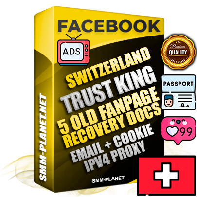 SUPER TRUST KING Swiss Facebook Ad Accounts - Added 5 aged Facebook Fan Pages