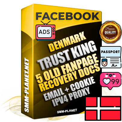 SUPER TRUST KING Danish Facebook Ad Accounts - Added 5 aged Facebook Fan Pages