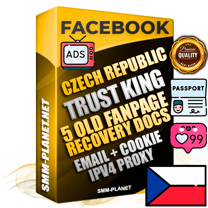 SUPER TRUST KING Czech Facebook Ad Accounts - Added 5 aged Facebook Fan Pages