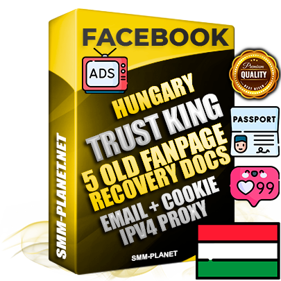 SUPER TRUST KING Hungarian Facebook Ad Accounts - Added 5 aged Facebook Fan Pages