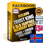 SUPER TRUST KING Icelandic Facebook Ad Accounts - Added 5 aged Facebook Fan Pages