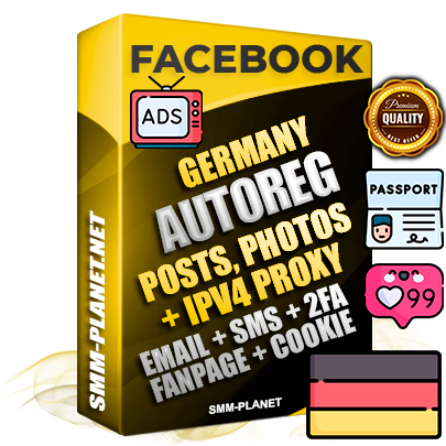 Ultimate German PREMIUM AutoReg Facebook Accounts - Fully Loaded (Posts : Multi-Photos : Info)