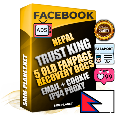SUPER TRUST KING Nepalese Facebook Ad Accounts - Added 5 aged Facebook Fan Pages