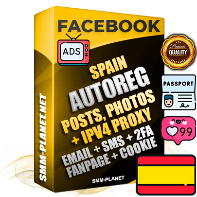 Ultimate Spanish PREMIUM AutoReg Facebook Accounts - Fully Loaded (Posts : Multi-Photos : Info)