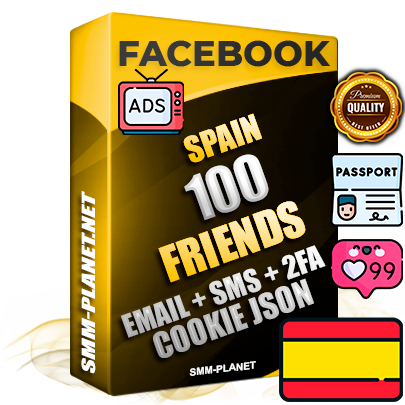 Elite Spanish PREMIUM Handcrafted Facebook Accounts - 100 Authentic Live Friends with High Trust for Ads