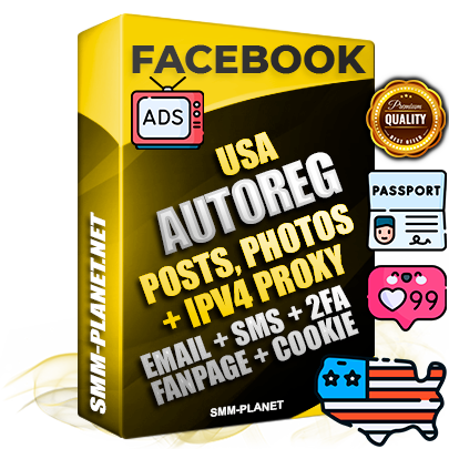 Ultimate American PREMIUM AutoReg Facebook Accounts - Fully Loaded (Posts : Multi-Photos : Info)