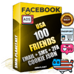 Elite American PREMIUM Handcrafted Facebook Accounts - 100 Authentic Live Friends with High Trust for Ads