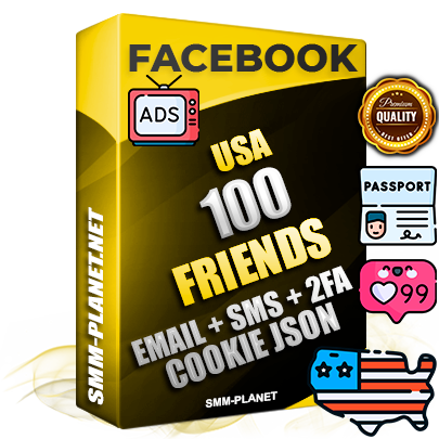 Elite American PREMIUM Handcrafted Facebook Accounts - 100 Authentic Live Friends with High Trust for Ads