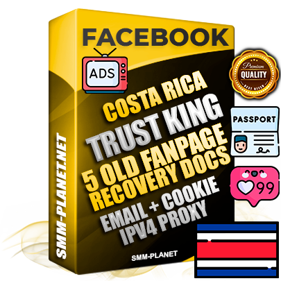 SUPER TRUST KING Costa Rican Facebook Ad Accounts - Added 5 aged Facebook Fan Pages