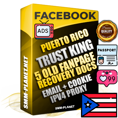 SUPER TRUST KING Puerto Rican Facebook Ad Accounts - Added 5 aged Facebook Fan Pages