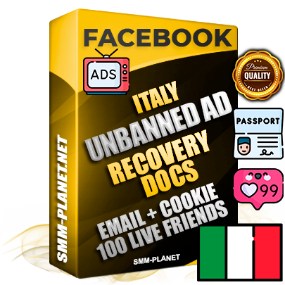 Premium Italian Unbanned FB Ad Accounts with Recovery Docs