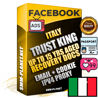 SUPER TRUST KING Italian Facebook Ad Accounts