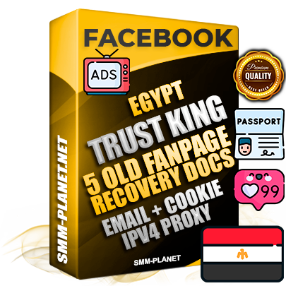 SUPER TRUST KING Egyptian Facebook Ad Accounts - Added 5 aged Facebook Fan Pages
