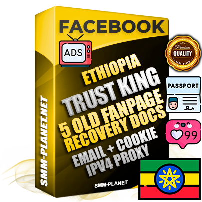 SUPER TRUST KING Ethiopian Facebook Ad Accounts - Added 5 aged Facebook Fan Pages