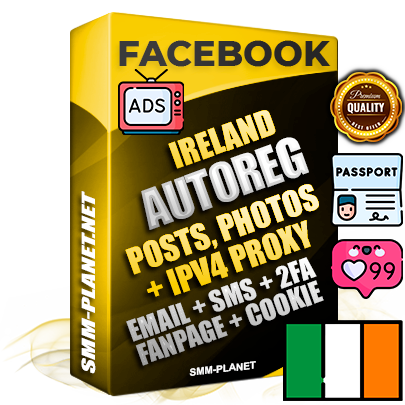 Ultimate Irish PREMIUM AutoReg Facebook Accounts - Fully Loaded (Posts : Multi-Photos : Info)