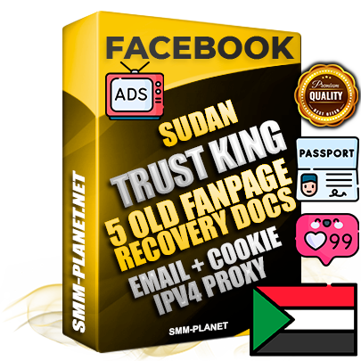SUPER TRUST KING Sudanese Facebook Ad Accounts - Added 5 aged Facebook Fan Pages