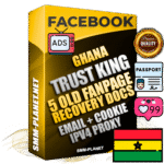 SUPER TRUST KING Ghanaian Facebook Ad Accounts - Added 5 aged Facebook Fan Pages