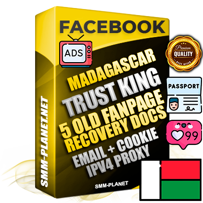 SUPER TRUST KING Madagascar Facebook Ad Accounts - Added 5 aged Facebook Fan Pages