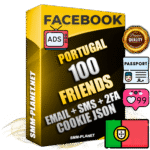 Elite Portuguese PREMIUM Handcrafted Facebook Accounts - 100 Authentic Live Friends with High Trust for Ads