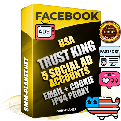 SUPER TRUST KING American Facebook Ad Accounts - 5 Ad Accounts on King Profile