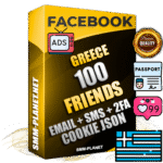 Elite Greek PREMIUM Handcrafted Facebook Accounts - 100 Authentic Live Friends with High Trust for Ads