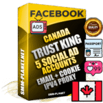 SUPER TRUST KING Canadian Facebook Ad Accounts - 5 Ad Accounts on King Profile