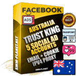 SUPER TRUST KING Australian Facebook Ad Accounts - 5 Ad Accounts on King Profile