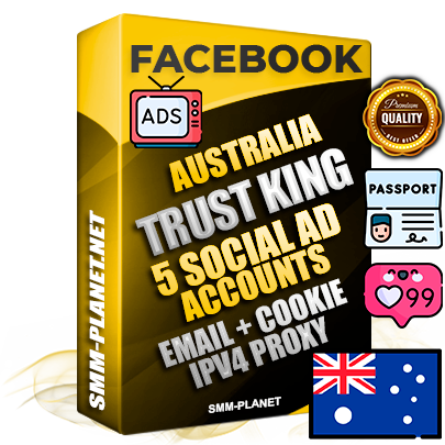 SUPER TRUST KING Australian Facebook Ad Accounts - 5 Ad Accounts on King Profile