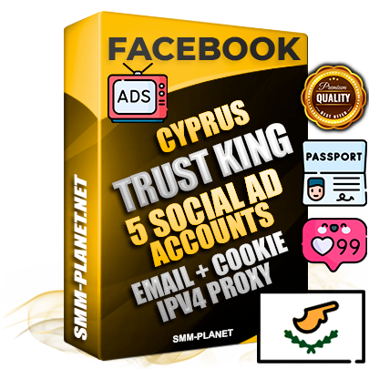 SUPER TRUST KING Cyprus Facebook Ad Accounts - 5 Ad Accounts on King Profile