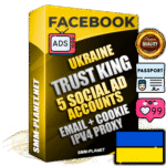 SUPER TRUST KING Ukrainian Facebook Ad Accounts - 5 Ad Accounts on King Profile