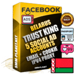 SUPER TRUST KING Belarusian Facebook Ad Accounts - 5 Ad Accounts on King Profile