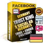 SUPER TRUST KING German Facebook Ad Accounts - 5 Ad Accounts on King Profile