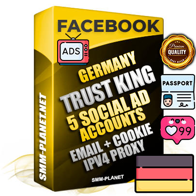 SUPER TRUST KING German Facebook Ad Accounts - 5 Ad Accounts on King Profile