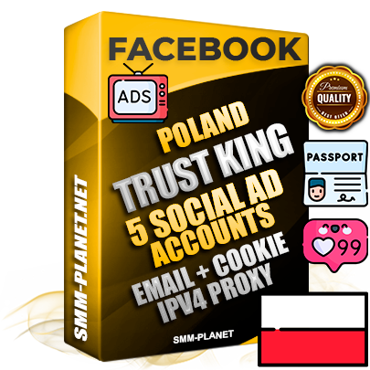 SUPER TRUST KING Polish Facebook Ad Accounts - 5 Ad Accounts on King Profile