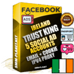SUPER TRUST KING Irish Facebook Ad Accounts - 5 Ad Accounts on King Profile
