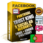 SUPER TRUST KING Portuguese Facebook Ad Accounts - 5 Ad Accounts on King Profile