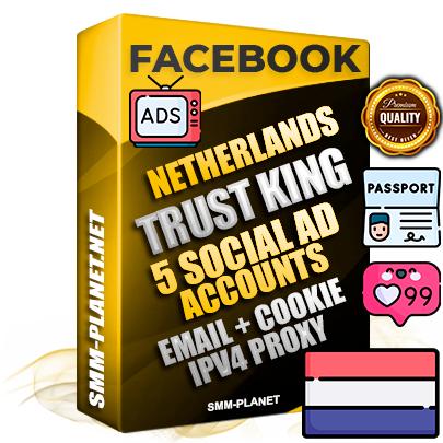 SUPER TRUST KING Dutch Facebook Ad Accounts - 5 Ad Accounts on King Profile