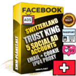 SUPER TRUST KING Swiss Facebook Ad Accounts - 5 Ad Accounts on King Profile