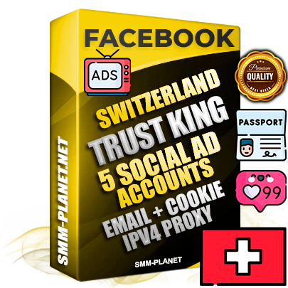 SUPER TRUST KING Swiss Facebook Ad Accounts - 5 Ad Accounts on King Profile