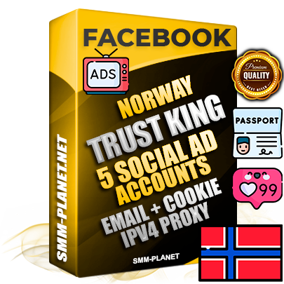 SUPER TRUST KING Norwegian Facebook Ad Accounts - 5 Ad Accounts on King Profile