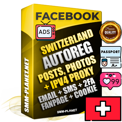 Ultimate Swiss PREMIUM AutoReg Facebook Accounts - Fully Loaded (Posts : Multi-Photos : Info)