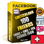 Elite Swiss PREMIUM Handcrafted Facebook Accounts - 100 Authentic Live Friends with High Trust for Ads