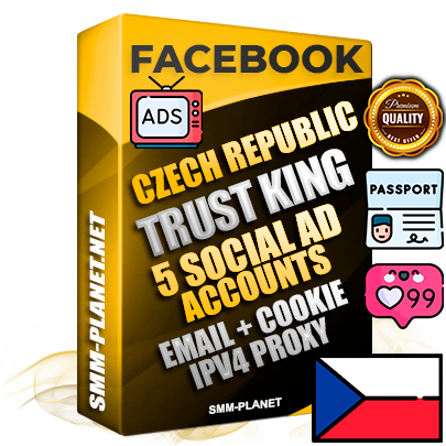 SUPER TRUST KING Czech Facebook Ad Accounts - 5 Ad Accounts on King Profile